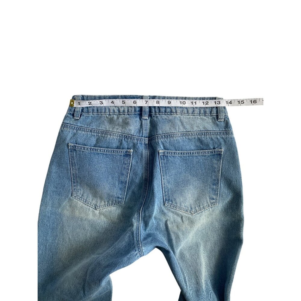 Chelsea & Violet High Rise Distressed Floral Embroidered Mom Jeans 28 Country - Picture 10 of 15